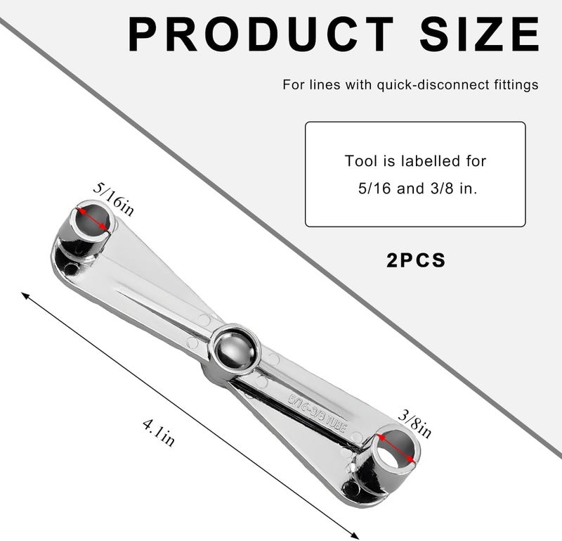 NYTKL Scissor Fuel Line Disconnect Tool, 3/4 5/8 1/2 and 3/8 Inch Filter Tool for Quick Disconnection, 4-in-1 Metal Fuel Line Disconnect Scissors for Heater A/C Line Service (2 in 1-2 PCS) - Image 2